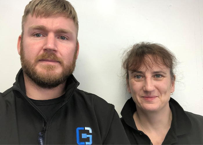 CoreGenic new Senior Health and Safety Consultant, William Griffiths, and new Business Support Coordinator, Sarah-Jayne MacDonald