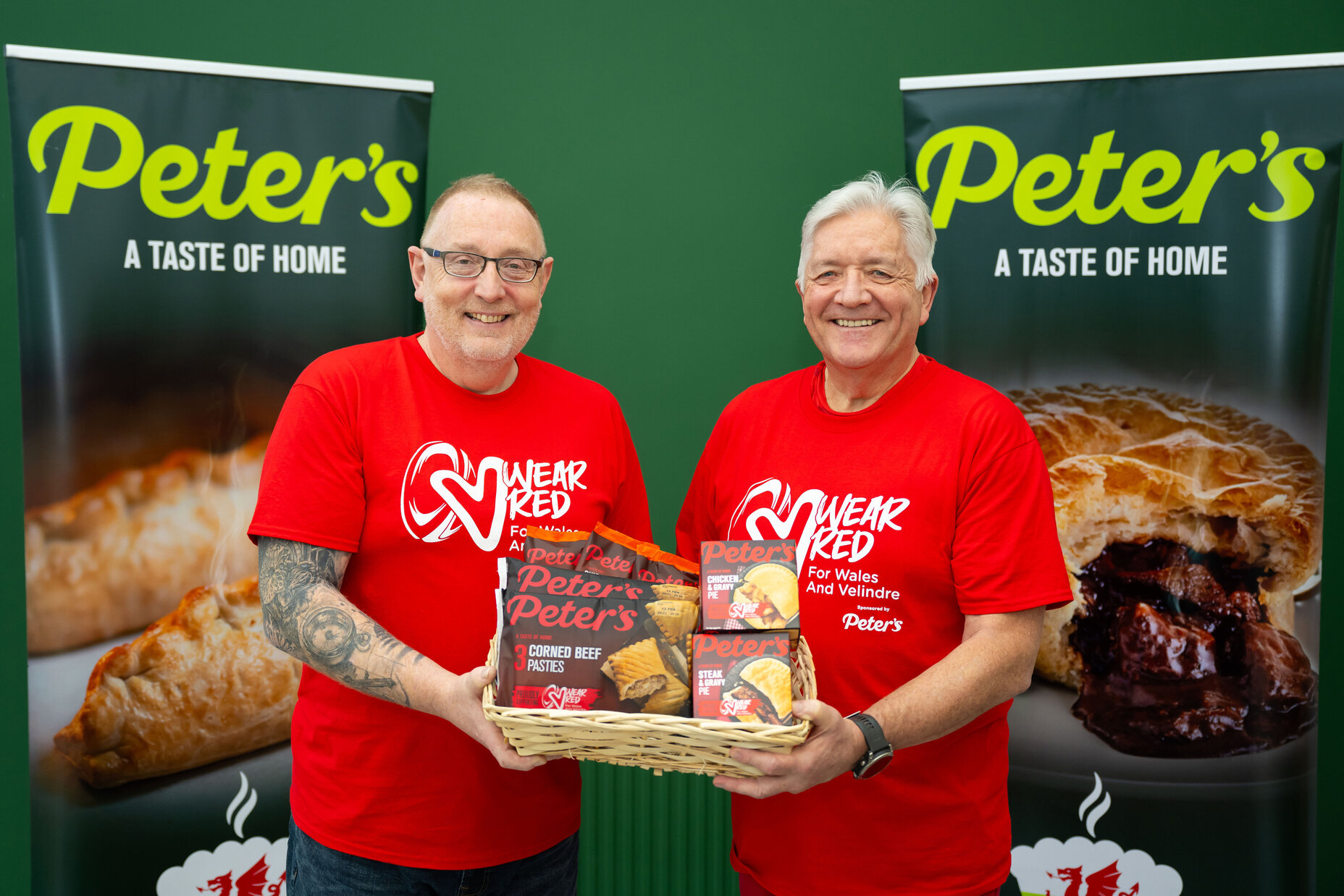 L-R Paul Wilkins, Charity Director at Velindre and Mike Grimwood, Managing Director at Peter's