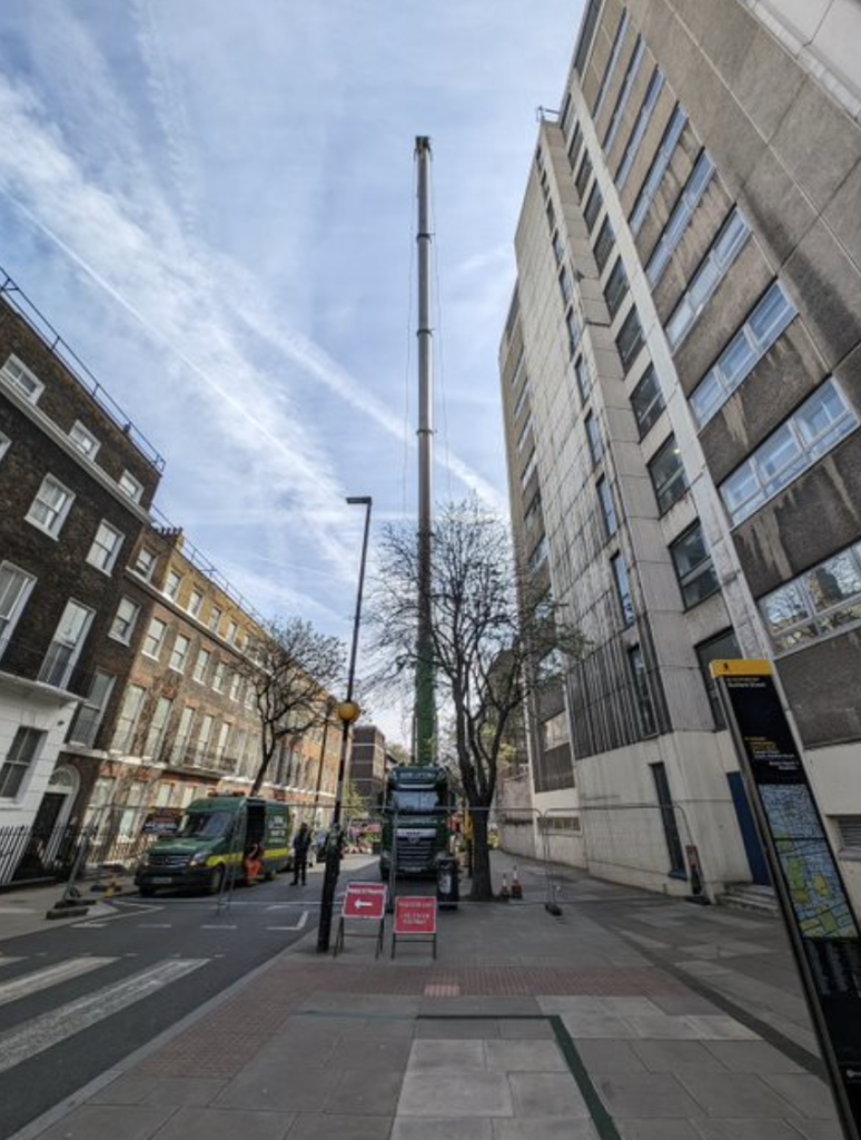 Amethyst Radiotherapy achieves high-rise Gamma Knife source loader crane installation feat at Queen Square Centre, Central London