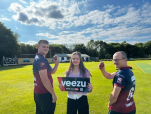 Owain Chapman, Sally Krouma and Matthew Price pictured at Whitchurch Heath Cricket Club.